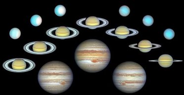 NASA показало радикальні зміни на Юпітері, Сатурні, Урані та Нептуні за 10 років (фото)