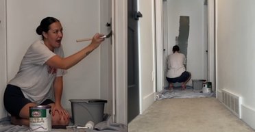 Жінка перефарбувала коридор за відсутності чоловіка й одразу пошкодувала про результат (відео)