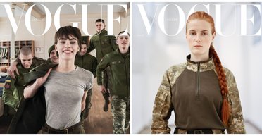 "Не романтизуйте війну": Vogue Ukraine потрапив у скандал через обкладинку з моделлю і військовою