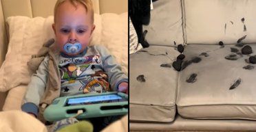 Батько на кілька хвилин залишив малюка без нагляду: що сталося з вітальнею (фото)