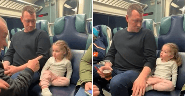 Тато у вагоні поїзда сказав доньці "ні", але вона не опустила руки