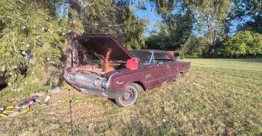 Раритетное американское авто 60-х уехало после 38 лет простоя на улице и пожара (видео)