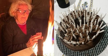 Майже сталася пожежа: старенькій подарували торт із 95 свічками на день народження (фото)