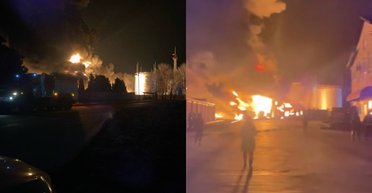 Россию атакуют дроны: в Краснодарской области пылает нефтебаза, БпЛА летят на Москву (видео)