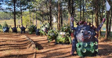 Путешественница наткнулась на странный тематический парк, посвященный COVID-19 (фото, видео)