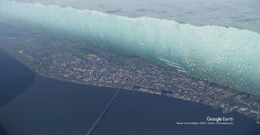 Как Стена из "Игры престолов". Ученые визуализировали древний ледник, высотой в километр (видео)