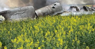 В Ставропольском крае РФ упал самолет-ракетоносец Ту-22М3 (видео)