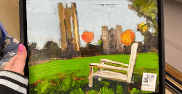 Жінка знайшла милу картинку на секонд-хенді: на звороті була коротка записка (фото)