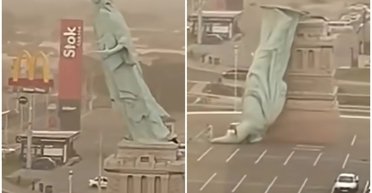 У Бразилії впала Статуя Свободи: 24-метрову конструкцію знесло сильним вітром (відео)