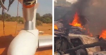 Суданские повстанцы сбили самолет Ил-76: весь российский экипаж погиб, — СМИ (видео)