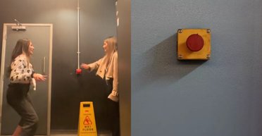 Подружки натиснули на таємничу кнопку в громадському туалеті: що сталося далі (відео)