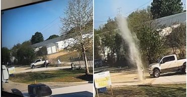 Оберталася на місці: камера нагляду зняла напад "пилового диявола" на жінку (відео)