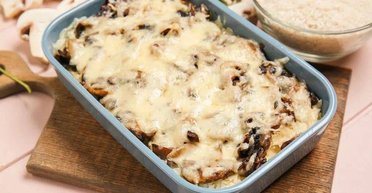 Ідеально до вечері: рецепт запіканки з рисом і грибами