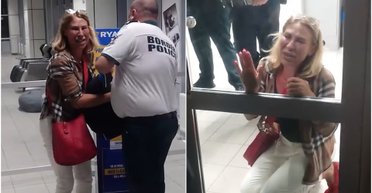 Заплакана жінка билась у двері, бо її не пустили в літак: причина сварки — ручна поклажа (фото)