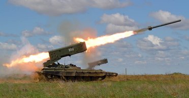 Бійці Нацгвардії спалили російський "Солнцепьок" за 8 млн доларів (відео)