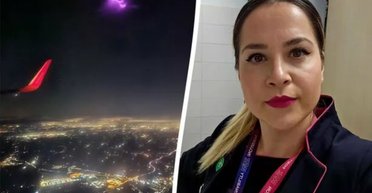 Яскраве рожеве світло: стюардеса зняла НЛО в небі під час польоту (фото)