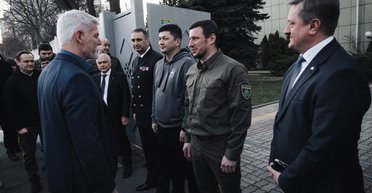 Президент Чехии Петр Павел был в Одессе во время массированной атаки "Шахедами" (фото)