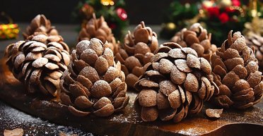 Готуємо з дітьми новорічні ласощі: ефектні тістечка "Шишки"