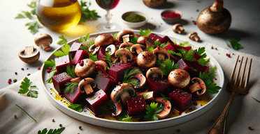 Салат із буряком і смаженими грибами: просто і смачно