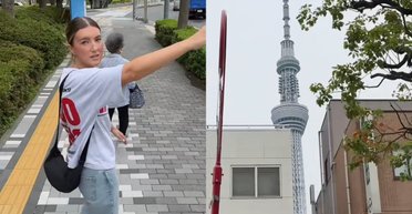 Туристка показала, як вежа посеред міста "зникає", а потім з'являється в іншому місці