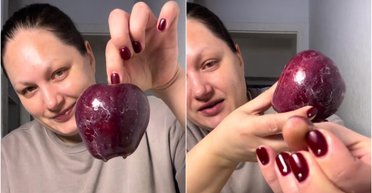 Страшно есть: украинка облила горячей водой купленные яблоки — вот, что с ними произошло