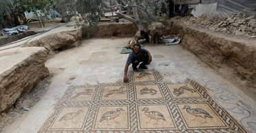 В Газе фермер обнаружил богато украшенную византийскую мозаику (фото)
