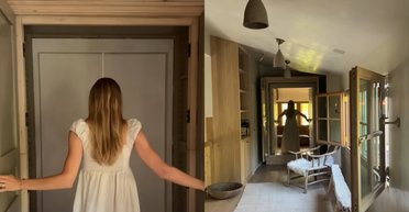 Відкрила шафу і зникла: жінка показала таємну кімнату всередині шафи (відео)