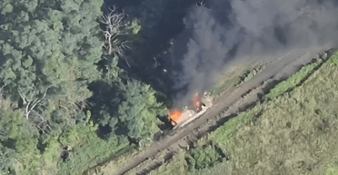 Дрон TORO поразил российскую БМП в локации, где раньше ВСУ уничтожили танк Т-80 (видео)