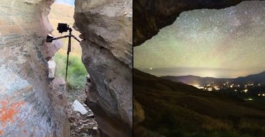 Камера, яку залишили на ніч у печері, зафіксувала неймовірні кадри над містом (відео)