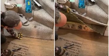 Жінка зняла старий килим у будинку й була приголомшена: що під ним (фото)