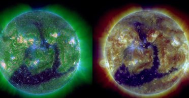 Величезна діра і гігантська "комаха" на Сонці: що побачив апарат NASA (фото)