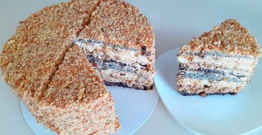 Домашний торт с маком и орехами: рецепт вкусного десерта