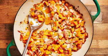 Мускатний гарбуз із сиром і беконом: рецепт смачного гарніру