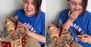 Жінка купила на секонд-хенді різдвяний будиночок: всередині на неї чекав сюрприз (фото)