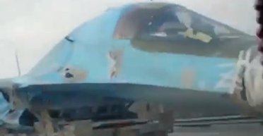 "Надеемся, окончательно долетался": в РФ заметили подбитый в Украине Су-34, — соцсети (фото)