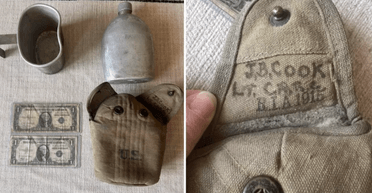 Жінка знайшла на "секонді" флягу часів Другої світової війни з прихованими скарбами (фото)