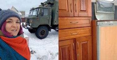 С холодильником и диваном: на Волыни из старого ГАЗ-66 сделали удобный дом на колесах (фото)
