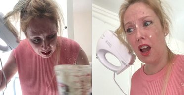 Жінка із застряглим міксером у волоссі стала "зіркою" соцмереж (відео)