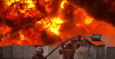 Васильков атаковали "Шахедами": возле аэродрома был сильный пожар, в домах вылетели окна (видео)