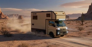 Мініатюрну японську вантажівку перетворили на доступний чотиримісний автодім (фото)