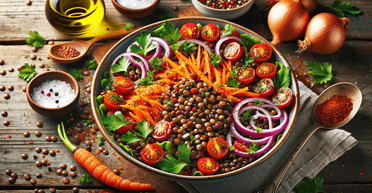 Теплий салат із сочевиці з овочами: рецепт корисної та бюджетної страви