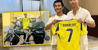 Преодолел 13 тыс. км: ради одной минуты с Роналду фанат 7 месяцев ехал на велосипеде