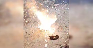 Выжигает все: появилось видео подрыва термобарической части дрона "Шахед"