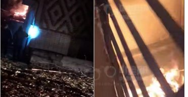 На Днепропетровщине после атаки РФ горят "АТБ" и многоквартирный дом: внутри люди, — соцсети (видео)