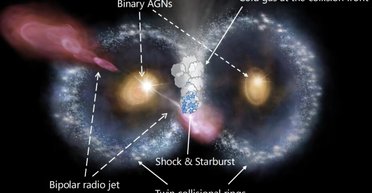 Космічна сова: астрономи виявили незвичайне і рідкісне зіткнення галактик (фото)