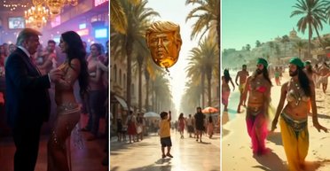 Золотая статуя и бородатые танцовщицы: Трамп опубликовал ролик про будущее Газы