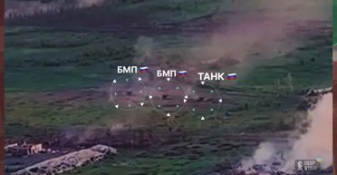 Танк ВСУ вступил в бой против колонны техники РФ под Урожайным: БМП "накивали гусеницами" (видео)