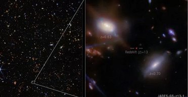 Виявлено найдавнішу галактику, що пронизала світлом темряву Всесвіту: її складно пояснити (фото)