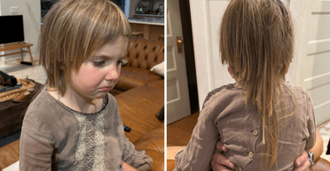 Батьки думали, що дочка заснула, але вона вирішила "пограти в перукаря" (відео)