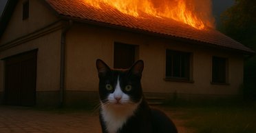 Кот мяуканьем спас жизнь целой семье во Львовской области: как это произошло